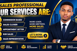 be commission based high ticket sales closer sales rep b2b sales lead generation