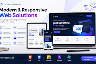 build a modern responsive frontend website