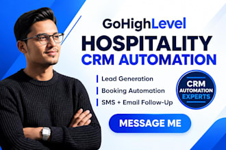 create gohighlevel hospitality CRM lead generation booking automation system