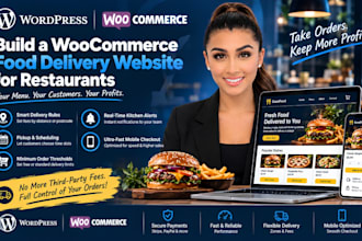 build a woocommerce food delivery website for restaurants