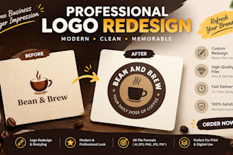 redesign your old logo into a modern, professional
