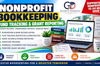 do bookkeeping, fund tracking and grant reporting for your nonprofit and church
