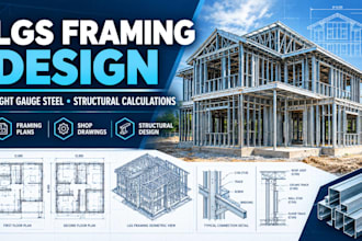 design lgs framing, light gauge steel plans, structural calculations