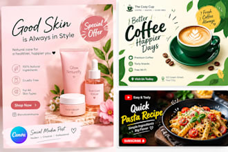 create professional canva designs for social medi
