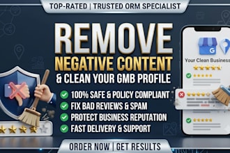 remove negative content and clean your gmb profile