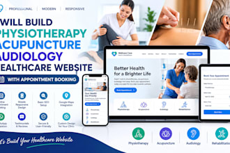 build physiotherapy acupuncture audiology healthcare booking appointment website
