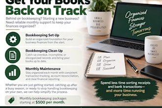 make sure your financial books are working so you can work
