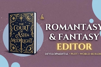 do developmental editing for your fantasy, romance, or romantasy novel