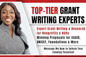 prepare winning grant writing and research for nonprofits, ngos and foundations
