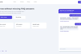 ai faq chatbot and knowledge base setup website widget
