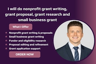 do nonprofit grant writing, grant proposal, grant research, small business grant