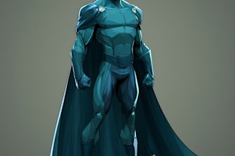 superhero character for comics