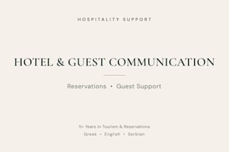 provide reservation and guest support for your property