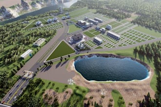 renovate electrical distribution unit, industrial facility renders, power center
