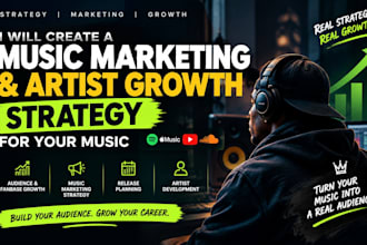 create a music marketing and artist growth strategy for your music