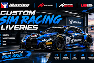 design custom iracing and sim racing liveries