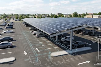 plan solar parking lot retrofits with canopy structural details