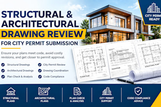 provide structural review and architectural drawing review for city permit