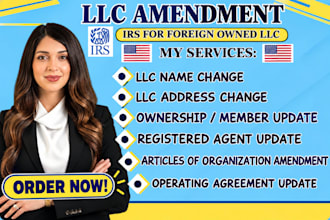 do US llc dissolution, amendment, reinstatement, name change and address change