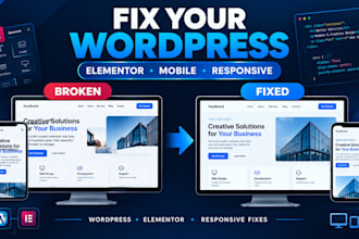 fix wordpress elementor layout and mobile issues