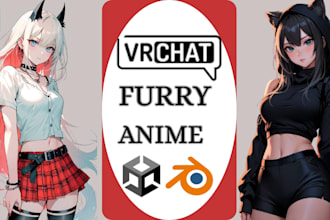 make a custom vrchat avatar anime and furry