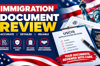 review your US immigration documents, visa forms and uscis application