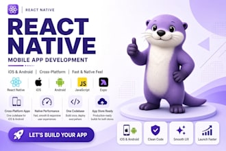develop a react native app for ios and android