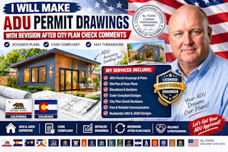 make adu permit drawings with revision after city plan check comments