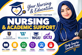 tutor chamberlain, walden, wgu, gcu rn, bsn, msn, nursing