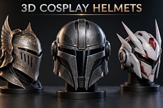 create 3d helmets hallowen cosplay wearable armor and helmet stl files for print
