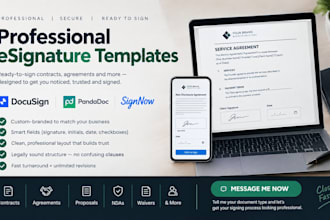 create professional docusign, pandadoc, signnow template