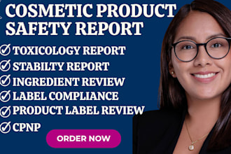 do eu UK toxicology report stability report ingredient review cpnp