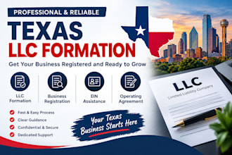 do texas llc formation and registration, ein and operating agreement