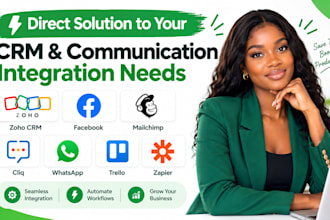 zoho CRM facebook mailchimp cliq whatsapp trello zapier integration automation