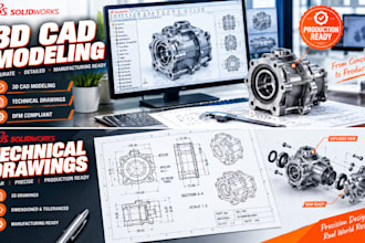 3d product design, 3d cad design, 3d cad modeling in solidworks and rendering