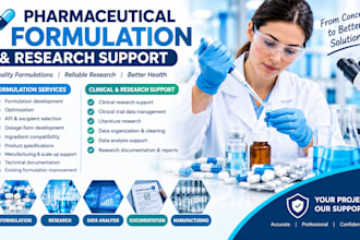 develop and optimize pharmaceutical formulations and provide research support