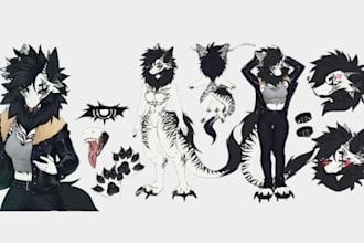 draw furry reference sheet furry oc anthro oc fursona nsfw furry art commission
