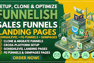 setup clone funnelish sales funnel landing page gohighlevel fg funnels gempages