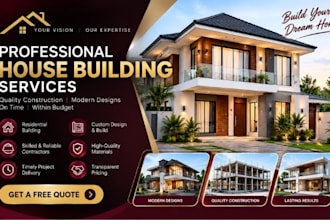 design and build a modern house, villa, or residential building
