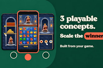 create multiple HTML5 playable ad concepts for creative testing
