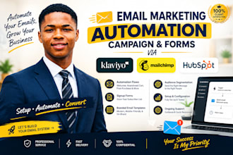 email marketing automation campaign forms via klaviyo mailchimp hubspot