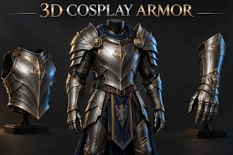 design cosplay hallowen wearable fantasy armor and 3d printable costume models
