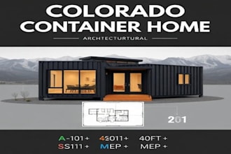 design colorado shipping container home architectural structural and mep drawing