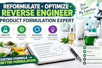 reformulate, and reverse engineer your product formulation