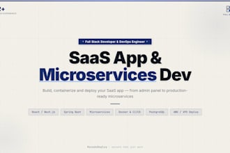 build saas app, admin panel or microservices backend with spring boot and react