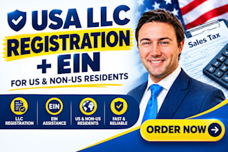 do USA llc registration, llc formation and ein for non residents