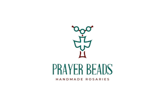 do modern church christian ministry rosary logo design