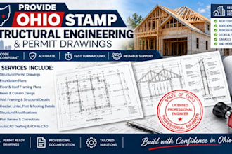 provide ohio stamp, structural engineering and permit drawings