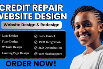 build a professional credit repair website, tax website, or finance website