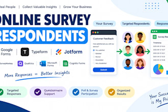 provide online survey respondents for google forms questionnaire and polls